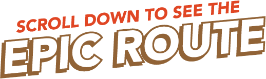 Scroll down to see the epic route